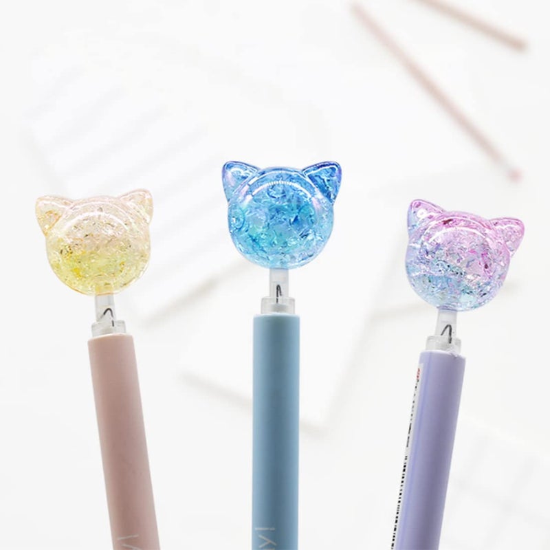 ZIJING 15pcs Cartoon School Kids Kawaii Korean Mechanical Pencil with Lead Refill Jelly Eraser set - Image 4